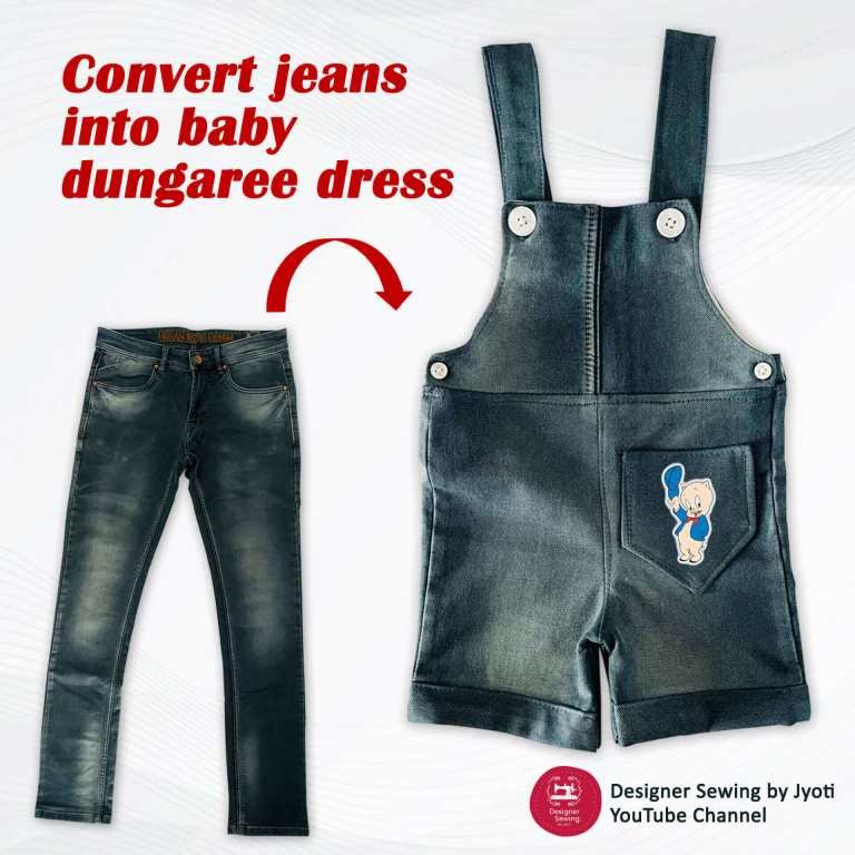 Baby Dungaree Dress Baby Frock Cutting Stitching