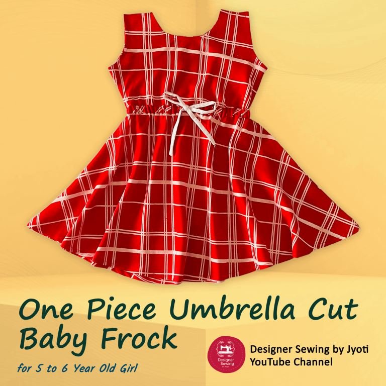One Piece Umbrella Cut Baby Frock Cutting and Stitching