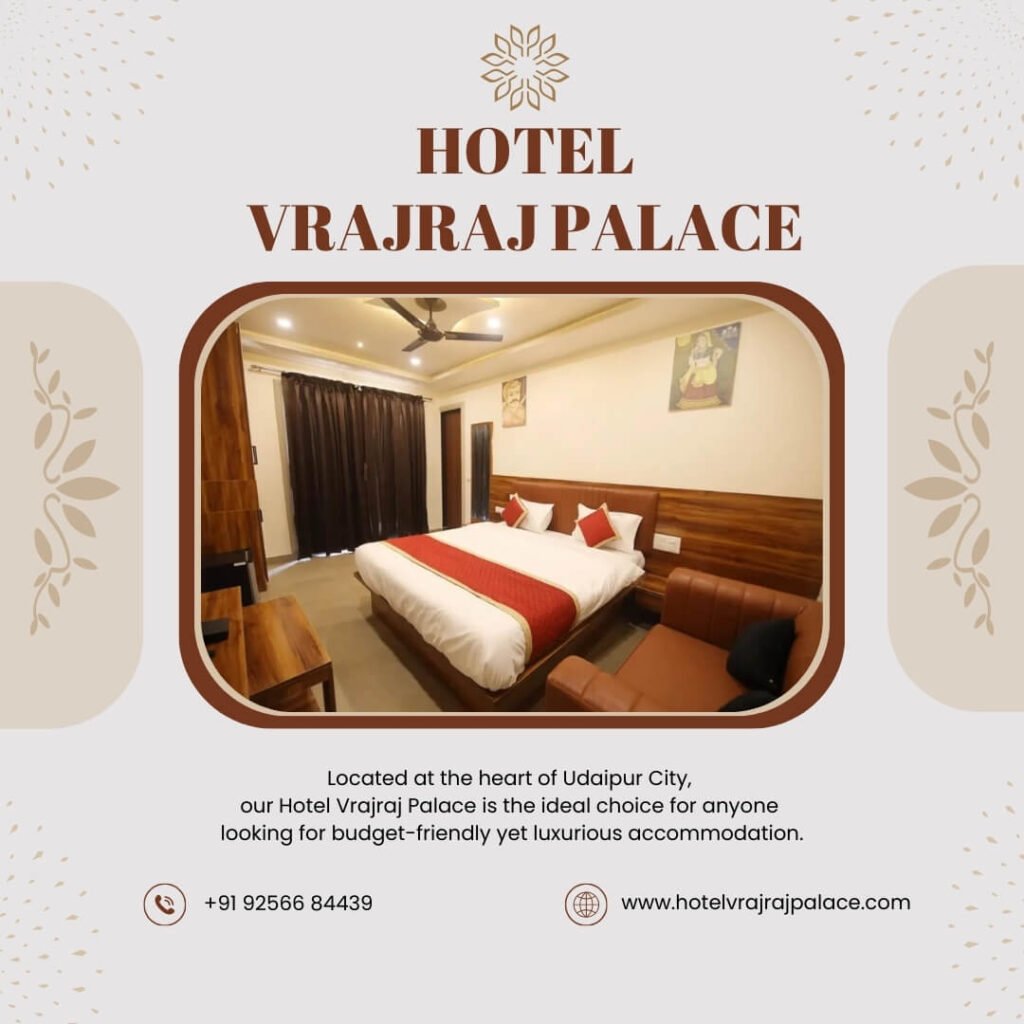 Rooftop Restaurant in Hiran Magri Hotel Vrajraj Palace