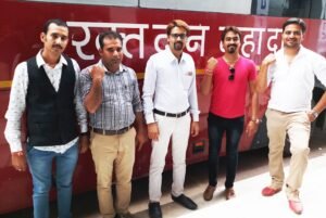 105 यूनिट रक्तदान किया